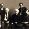 Слева направо: Гарегин Левонян, Микаел Манвелян, Александр Ширванзаде, Ованес Ованисян, Степан Зорян, Аветик Исаакян, Ереван, 1926 год